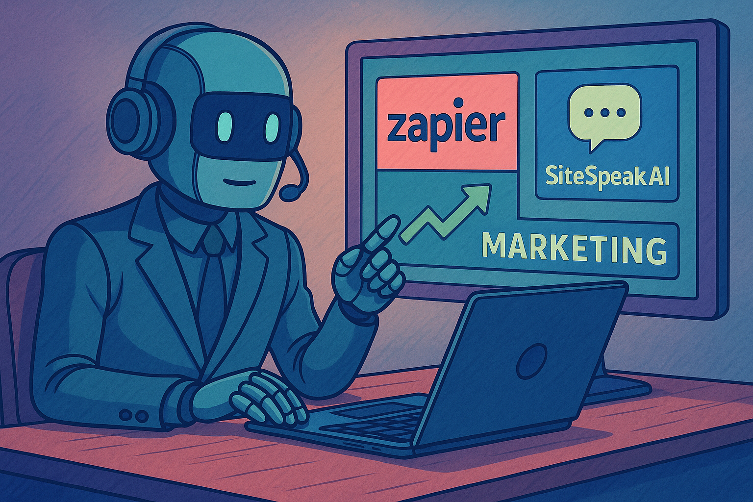 Automate your customer support and marketing with Zapier and SiteSpeakAI